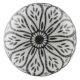 Grey Daisy Flower Flat Ceramic Wine Bottle Stopper